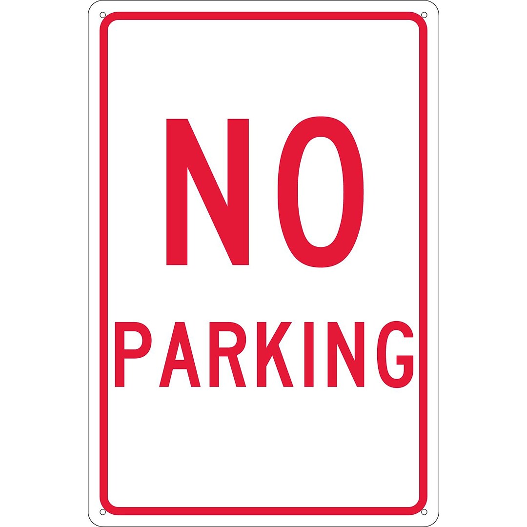 Parking Signs No Parking 18x12 040 Aluminum Quill Com