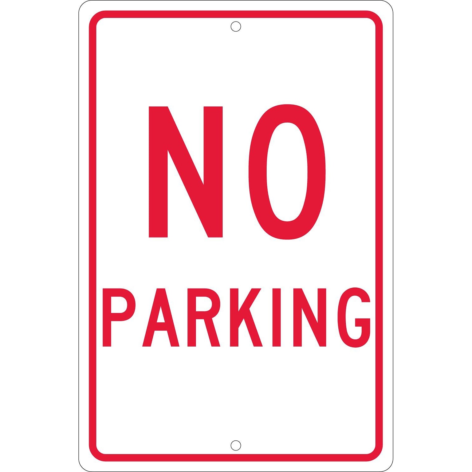 Parking Signs; No Parking, 18X12, .063 Aluminum