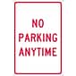 National Marker Reflective "No Parking Anytime" Parking Sign, 18" x 12", Aluminum (TM2G)
