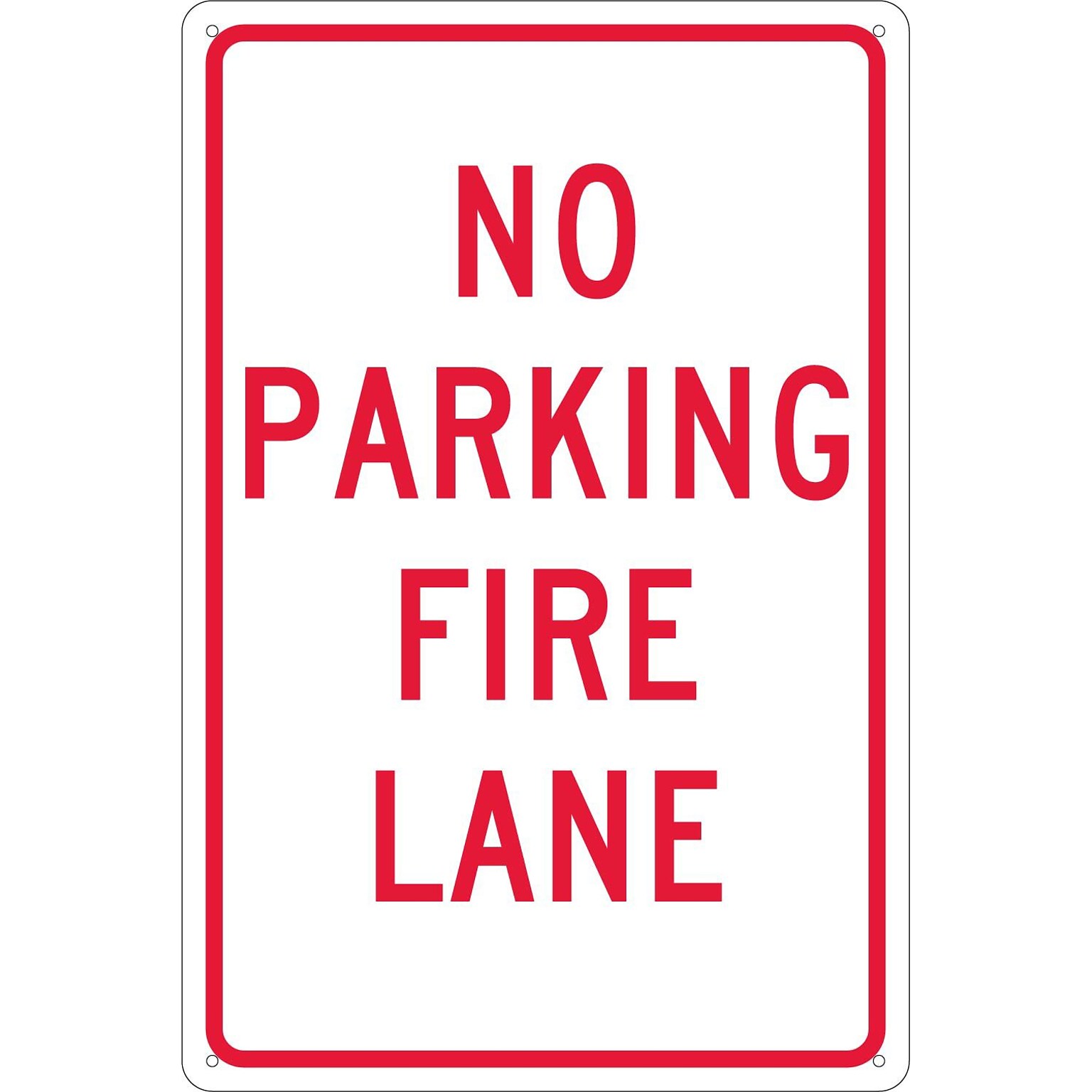 National Marker Reflective No Parking Fire Lane Parking Sign, 18 x 12, Aluminum (TM3G)