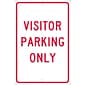 National Marker Reflective "Visitor Parking Only" Parking Sign, 18" x 12", Aluminum (TM7H)