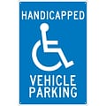 Parking Signs; Handicapped Vehicle Parking, 18X12, .040 Aluminum