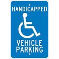 Parking Signs; Handicapped Vehicle Parking, 18X12, .080 Egp Ref Aluminum