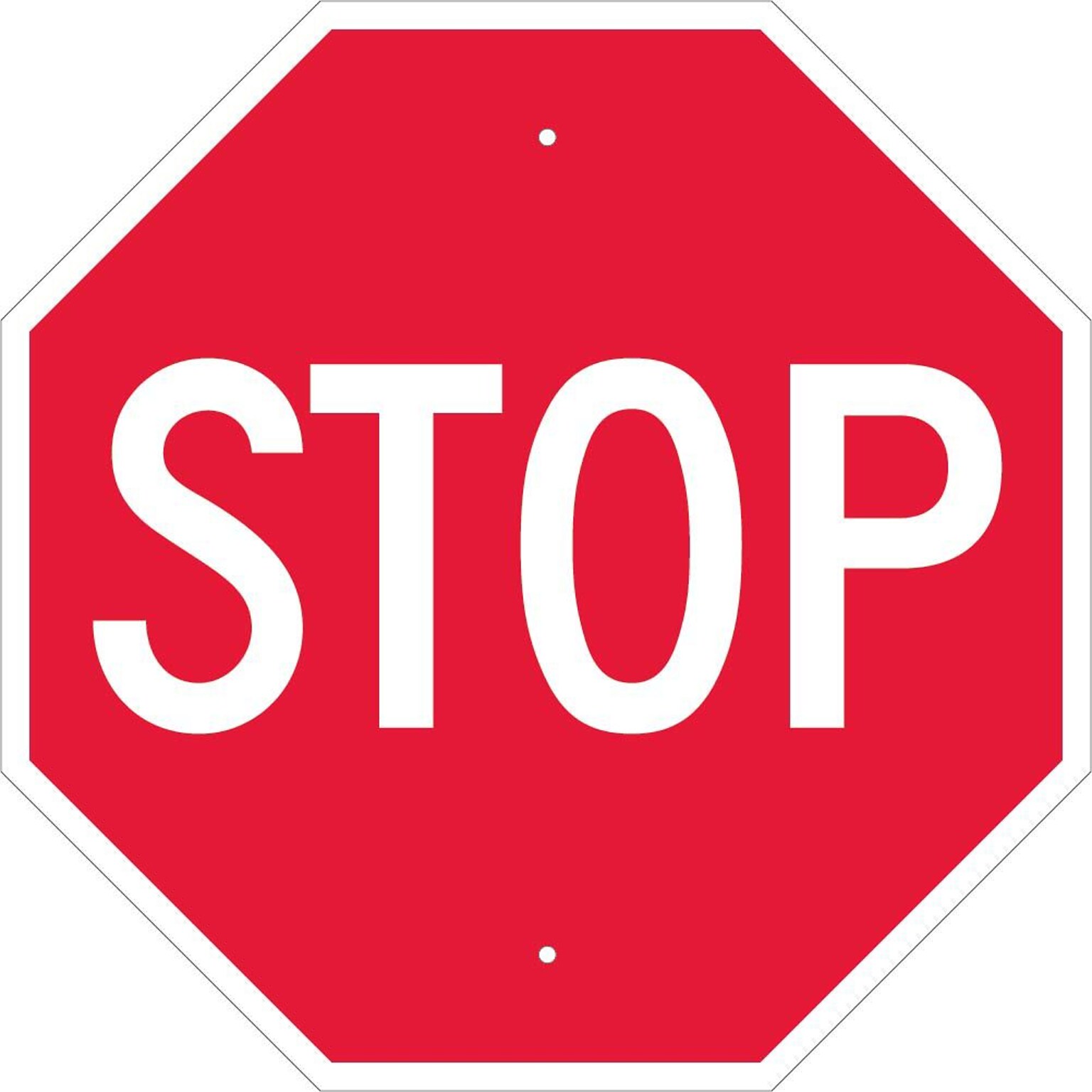 National Marker Reflective Stop Regulatory Traffic Sign, 24 x 24, Aluminum (TM13H)