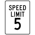 Speed Limit Signs; Speed Limit 5, 24X18, .080 Egp Ref Aluminum