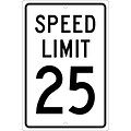 Speed Limit Signs; Speed Limit 25, 18X12, .063 Aluminum