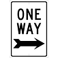 Directional Signs; One Way (With Right Arrow), 18X12, .063 Aluminum