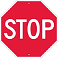 National Marker Reflective "Stop" Regulatory Traffic Sign, 18" x 18", Plastic (TM34R)