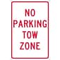 Parking Signs; No Parking Tow Zone, 18X12, .040 Aluminum