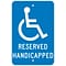 National Marker Reflective Reserved Handicapped Parking Sign, 18 x 12, Aluminum (TM39J)