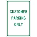 National Marker Reflective Customer Parking Only Parking Sign, 18 x 12, Aluminum (TM51G)