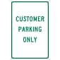 National Marker Reflective "Customer Parking Only" Parking Sign, 18" x 12", Aluminum (TM51G)