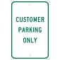 National Marker Reflective "Customer Parking Only" Parking Sign, 18" x 12", Aluminum (TM51J)