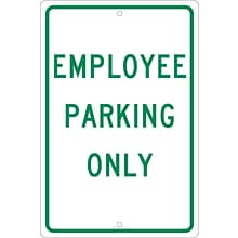 Parking Signs; Employee Parking Only, 18X12, .063 Aluminum