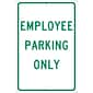 Parking Signs; Employee Parking Only, 18X12, .063 Aluminum