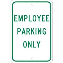 Parking Signs; Employee Parking Only, 18X12, .080 Egp Ref Aluminum