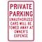 National Marker Reflective Private Parking Unauthorized Cars Will Be Towed Away At Owners Expense