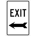 Directional Signs; Exit (With Left Arrow), 18X12, .040 Aluminum
