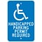 National Marker Reflective Handicapped Parking Permit Required Parking Sign, 18 x 12, Aluminum (