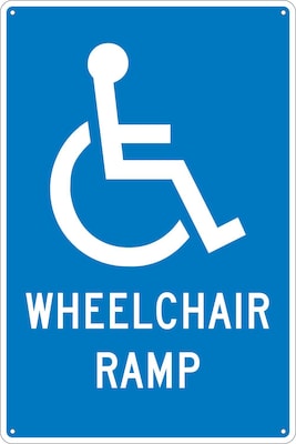 Notice Signs; Wheelchair Ramp, 18X12, .040 Aluminum