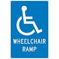 Notice Signs; Wheelchair Ramp, 18X12, .040 Aluminum