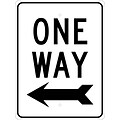 Directional Signs; One Way (W/Left Arrow), 24X18, .080 Egp Ref Aluminum