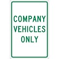 Parking Signs; Company Vehicles Only, 18X12, .040 Aluminum