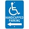 National Marker Reflective Handicapped Parking Left Parking Sign, 18 x 12, Aluminum (TM152J)