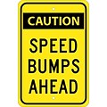 Caution Speed Bumps Ahead, 18X12, .080 Egp Ref Aluminum