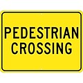 Traffic Warning Signs; Pedestrian Crossing, 18X24, .080 Egp Ref Aluminum