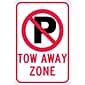 Parking Signs; Graphic(No Parking Symbol) Tow Away Zone, 18X12, .080 Egp Ref Aluminum