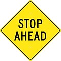 Stop Signs; Stop Ahead, 24X24, .080 Hip Ref Aluminum