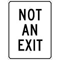 Traffic Warning Signs; Not An Exit, 24X18, .080 Egp Ref Aluminum