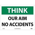 Information Labels; Think, Our Aim No Accident, 10X14, Adhesive Vinyl