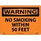 Warning Sign, No Smoking Within 50 Feet, 10X14, .040 Aluminum, Caution Sign