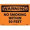 No Smoking Within 50 Feet, 10X14, Rigid Plastic, Warning Sign