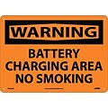 Warning Sign; Battery Charging Area No Smoking, 10X14, .040 Aluminum