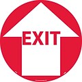 Floor Signs; Walk On, Exit W/Arrow, 17 Dia