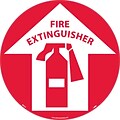 Floor Signs; Walk On, Fire Extinguisher, 17 Dia