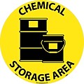 Floor Signs; Walk On, Chemical Storage Area, 17 Dia
