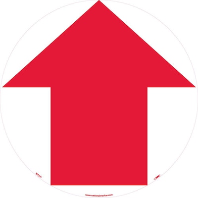 Floor Signs; Walk On, Arrow Graphic, 17 Dia