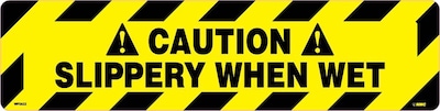 Floor Signs; Walk On, Caution Slippery When Wet, 6X24