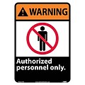 Warning Labels; Authorized Personnel Only, 14X10, Adhesive Vinyl