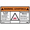Warning Labels; Arc Flash Hazard, Bilingual, (Graphic), 3X5, Adhesive Vinyl, 5/Pk