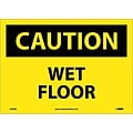 Caution Labels; Wet Floor, 10 x 14, Adhesive Vinyl