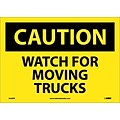 Caution Labels; Watch For Moving Trucks, 10X14, Adhesive Vinyl