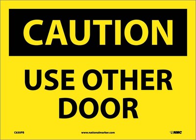 Caution Labels; Use Other Door, 10X14, Adhesive Vinyl