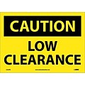 Caution Labels; Low Clearance, 10X14, Adhesive Vinyl