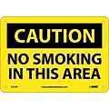No Smoking In This Area, 7X10, Rigid Plastic, Caution Sign