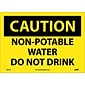 Caution Labels; Non-Potable Water Do Not Drink, 10X14, Adhesive Vinyl